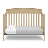 Benton driftwood crib converted to toddler bed without guardrail
