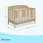 driftwood crib dimensions graphic
