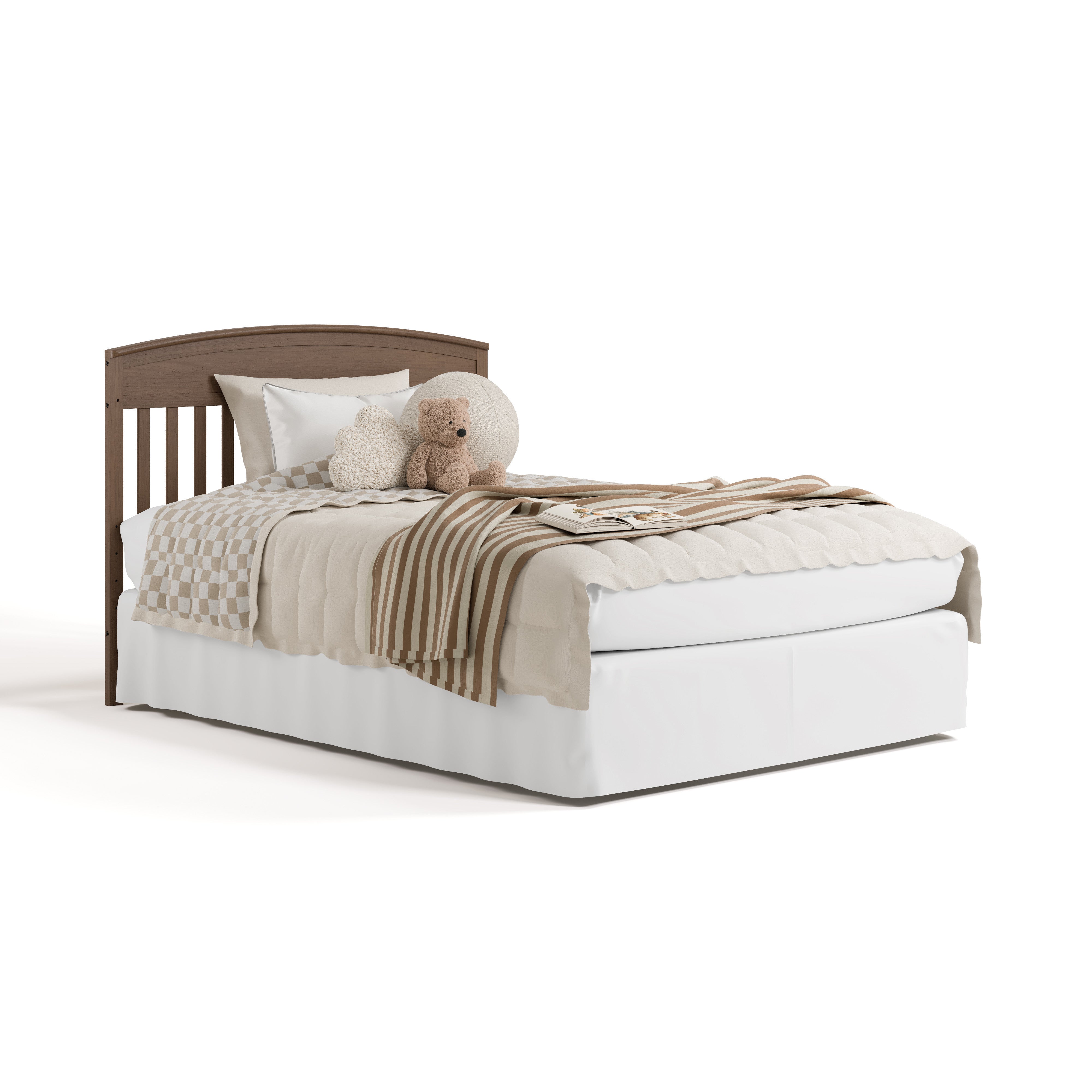 Benton hazelnut crib converted to full-size bed