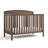Benton hazelnut crib angle view