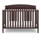 Front view of espresso crib
