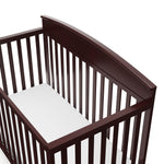 Benton espresso crib top view
