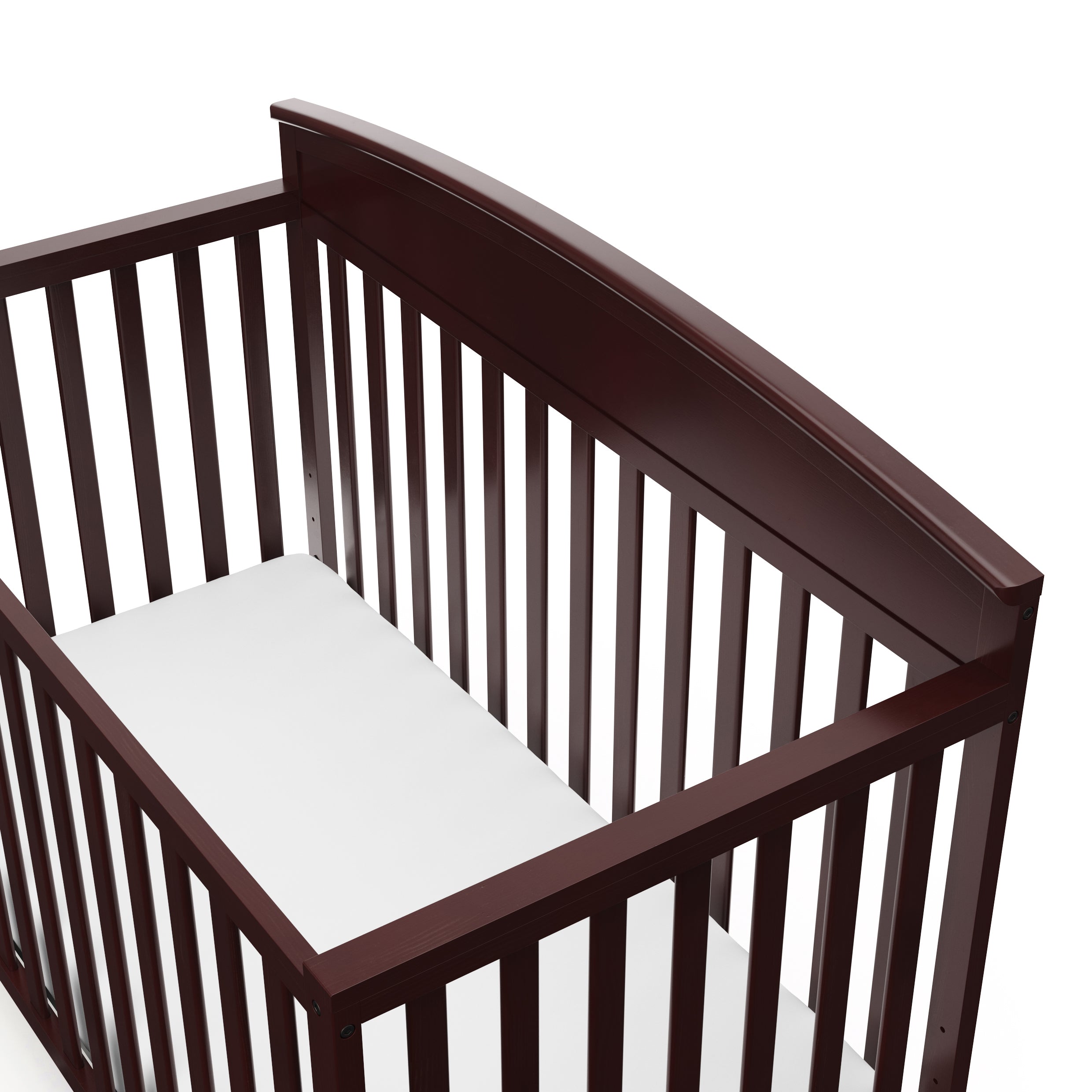 Benton espresso crib top view
