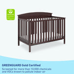 GREENGUARD Gold Certified espresso crib