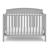 Benton pebble gray crib front view