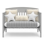 Benton pebble gray crib converted to daybed