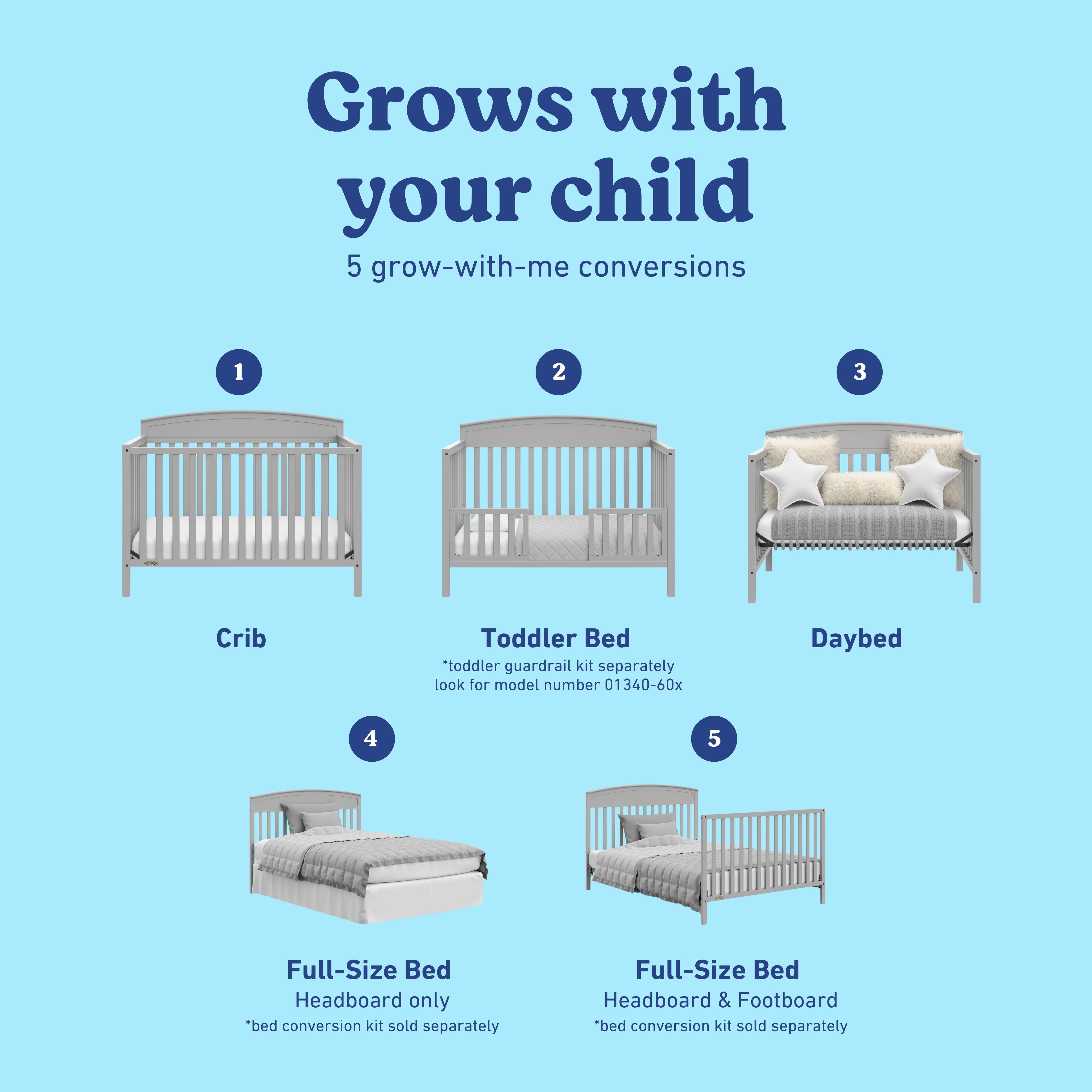 Benton pebble gray crib conversions callout