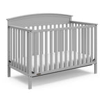 Pebble gray crib angled