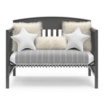 Benton gray crib converted to daybed