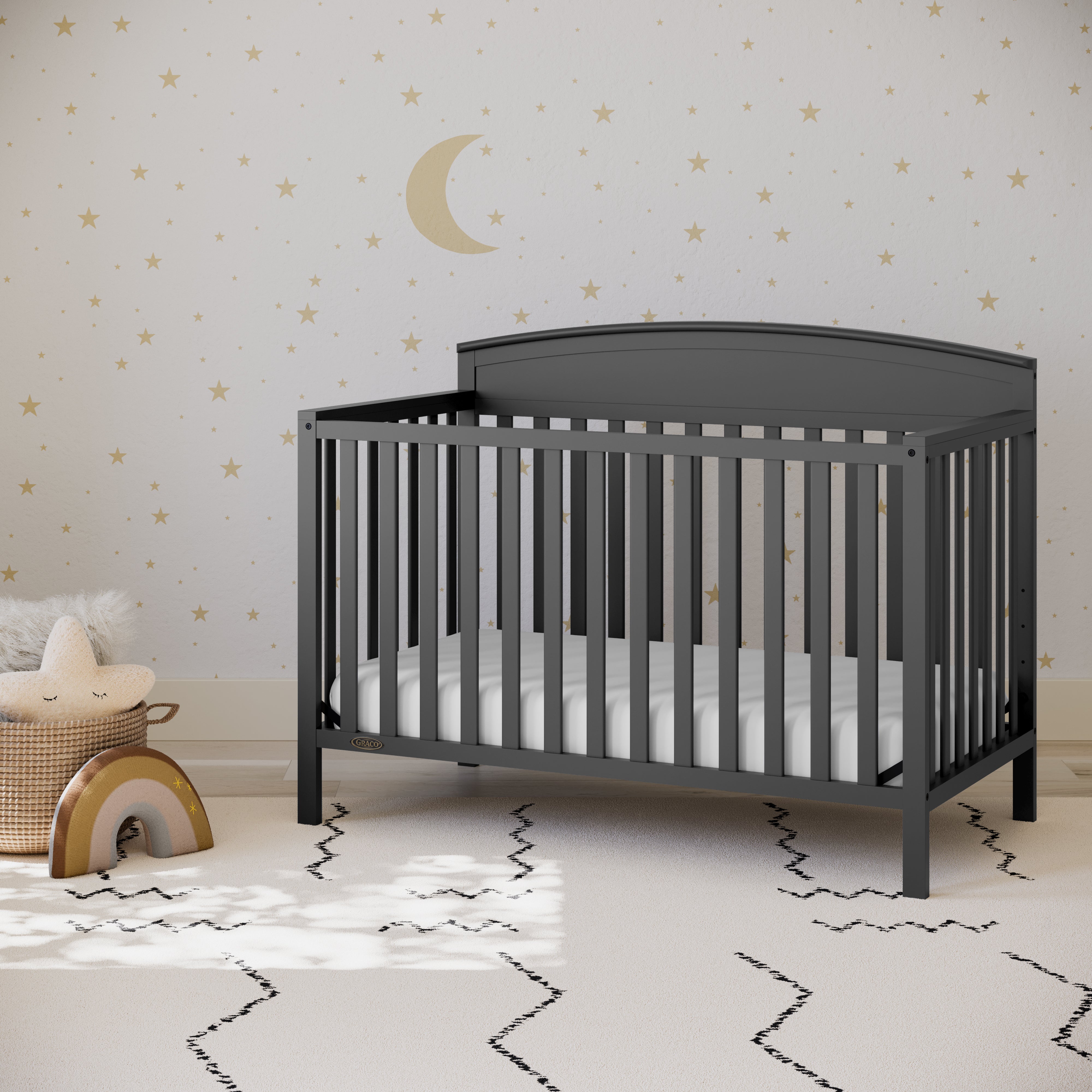 Benton gray crib in nursery