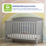 GREENGUARD Gold Certified pebble gray crib