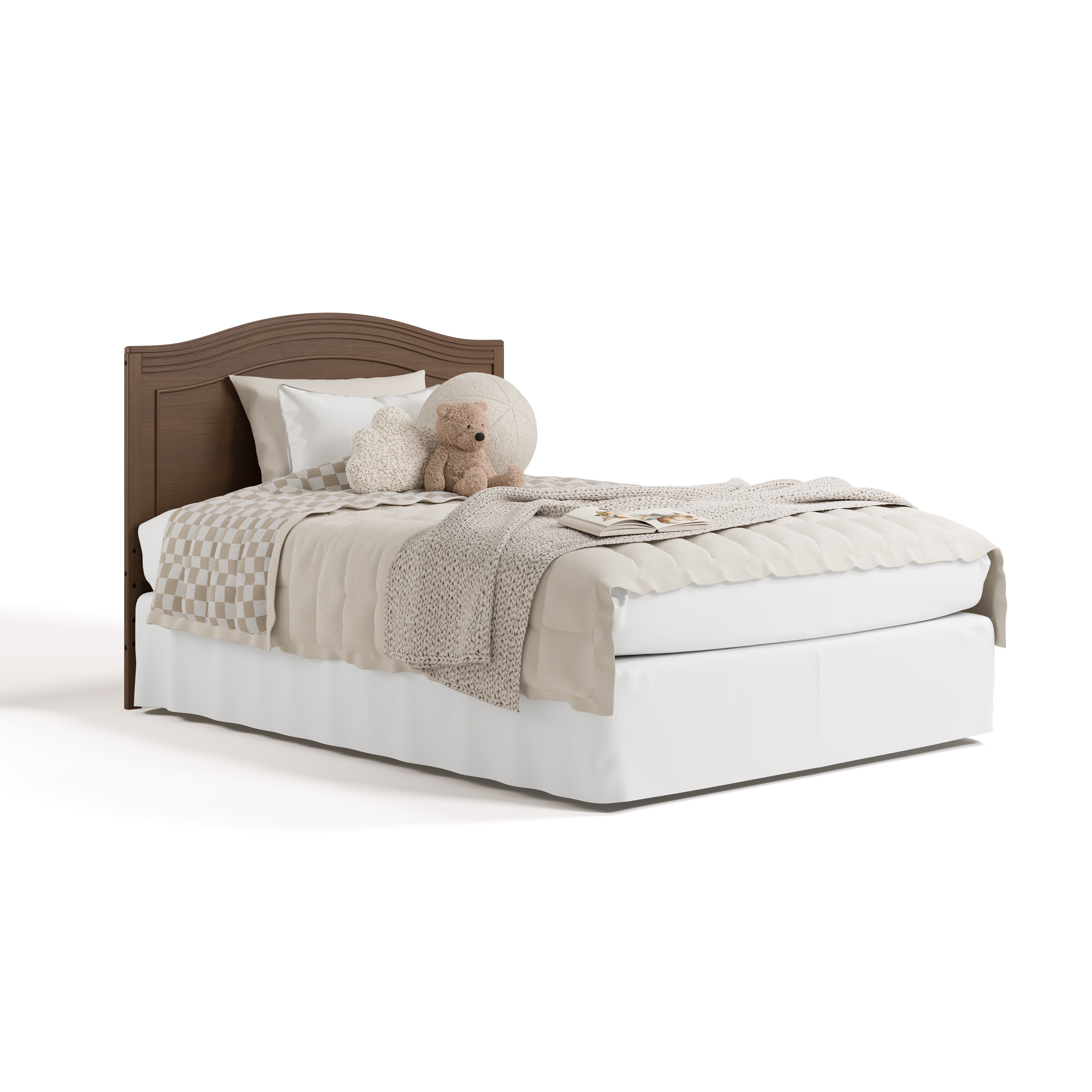 Paris hazelnut crib converted to full bed