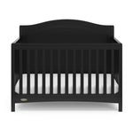front view of Black crib