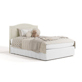Paris frosted oat crib converted to full bed