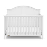 Front view of white crib
