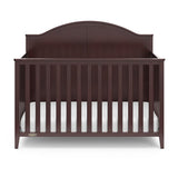 Front view of espresso crib