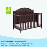 GREENGUARD Gold Certified espresso crib