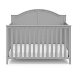 Front view of pebble gray crib