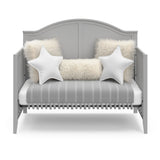 pebble gray crib in daybed conversion