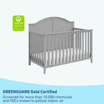 GREENGUARD Gold Certified pebble gray crib