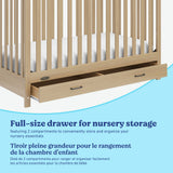 Benton driftwood crib with drawer storage callout