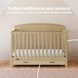 Benton driftwood crib with drawer style callout