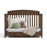 Benton hazelnut crib with drawer converted to daybed