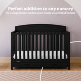Benton black crib with drawer style callout