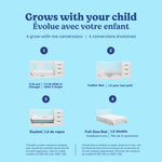 Remi white crib and changer conversions callout