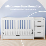 Remi white crib and changer style callout