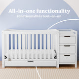 Remi white crib and changer style callout