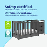 Remi gray crib and changer certifications callout