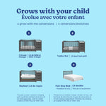 Remi gray crib and changer conversions callout