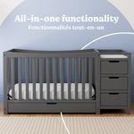 Remi gray crib and changer style callout