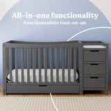Remi gray crib and changer style callout