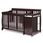 espresso crib and changer angled