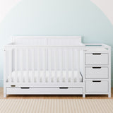 Graco Hadley 5-in-1 Convertible Crib and Changer with Drawer in PWhite lifestyle view