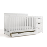 Graco Hadley 5-in-1 Convertible Crib and Changer with Drawer in White
angled view