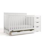 Graco Hadley 5-in-1 Convertible Crib and Changer with Drawer in White
angled view