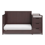 espresso crib and changer with drawer in toddler bed conversion