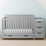 Graco Hadley 5-in-1 Convertible Crib and Changer with Drawer in Pebble Gray lifestyle image