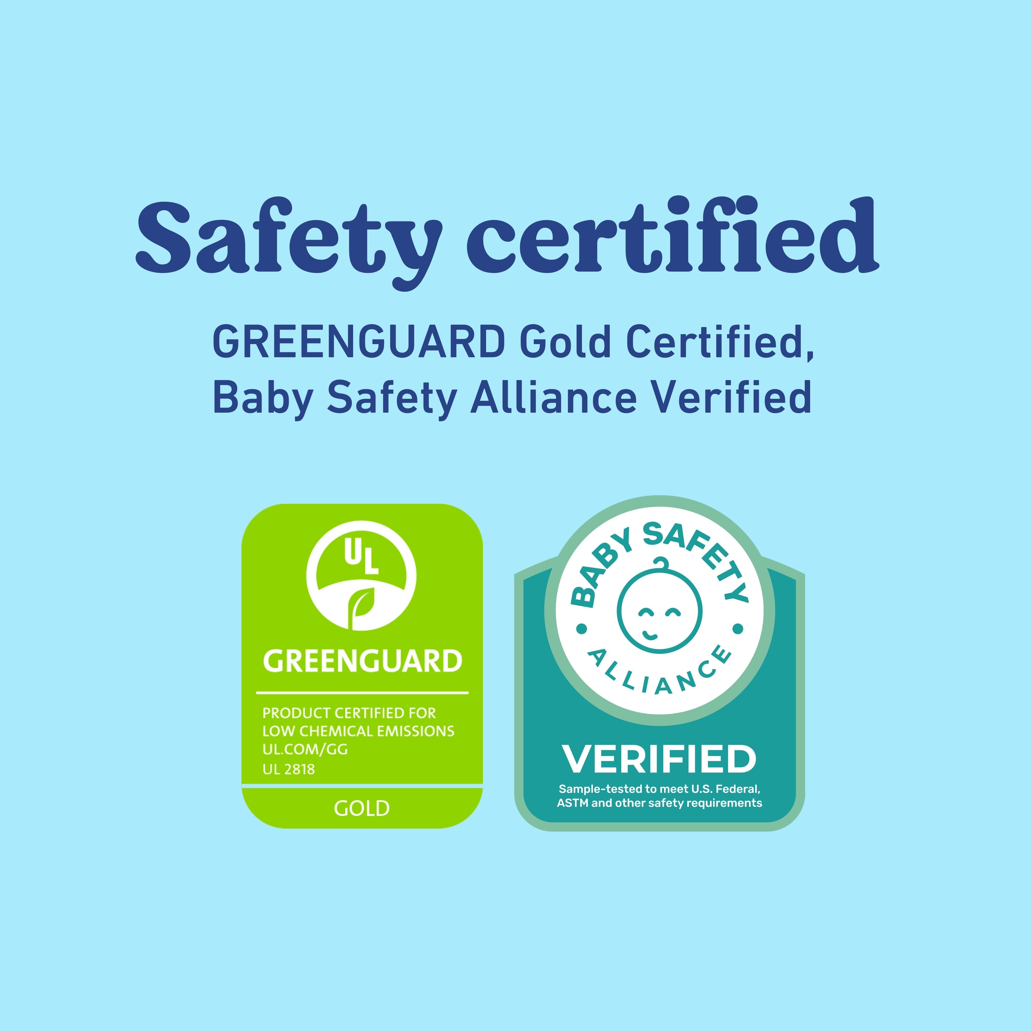 Sasha crib with drawer certifications