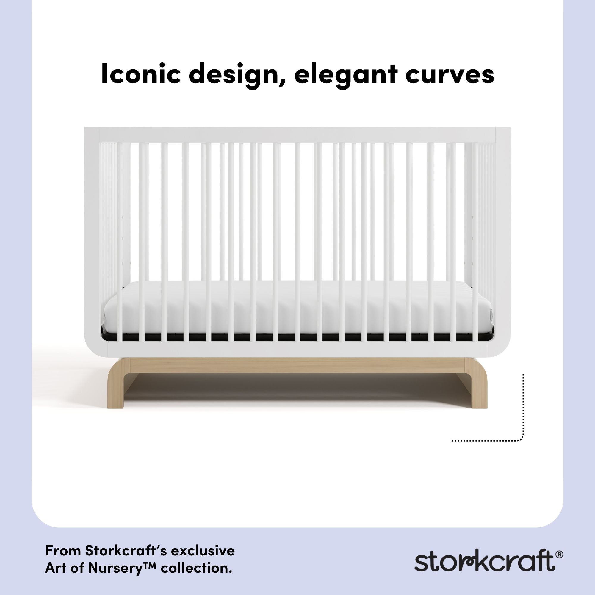 Santorini white with driftwood crib design callout