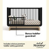 Santorini black with driftwood crib guardrail callout