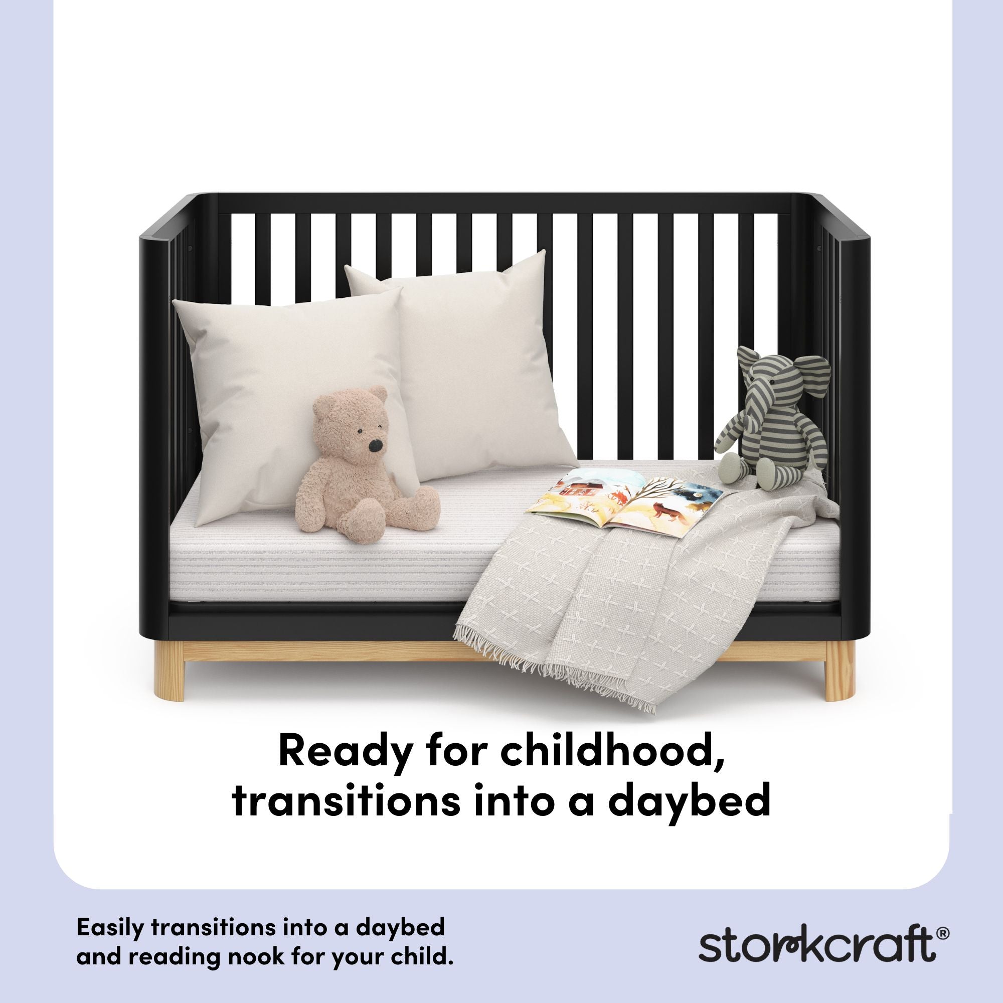 Santos black with natural daybed conversion callout