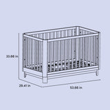 Santos crib drawing with dimensions