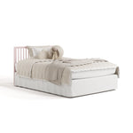 Casablanca blush crib with drawer converted to full-size bed