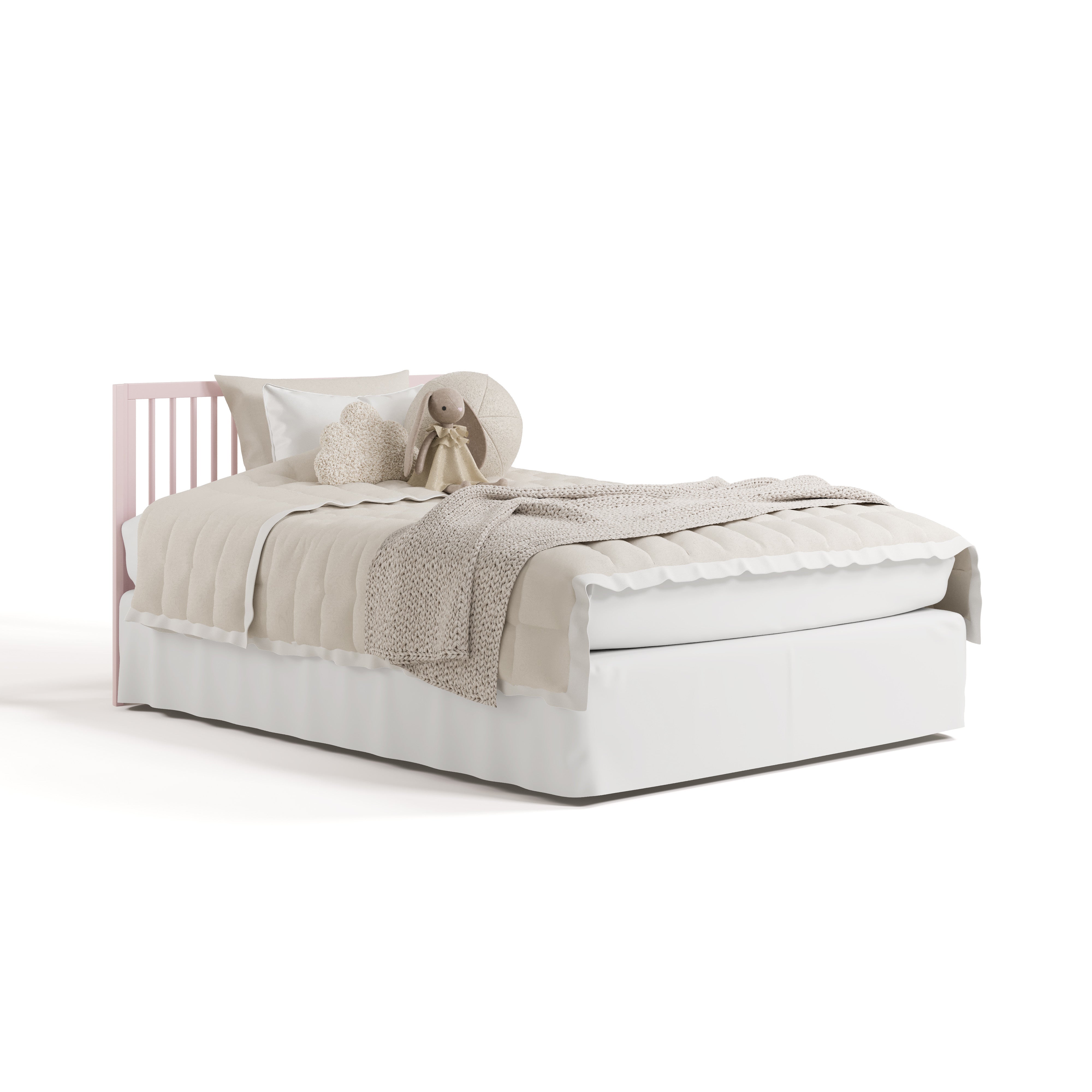 Casablanca blush crib with drawer converted to full-size bed