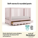 Casablanca blush crib with drawer style callout