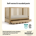 Casablanca driftwood crib with drawer style callout